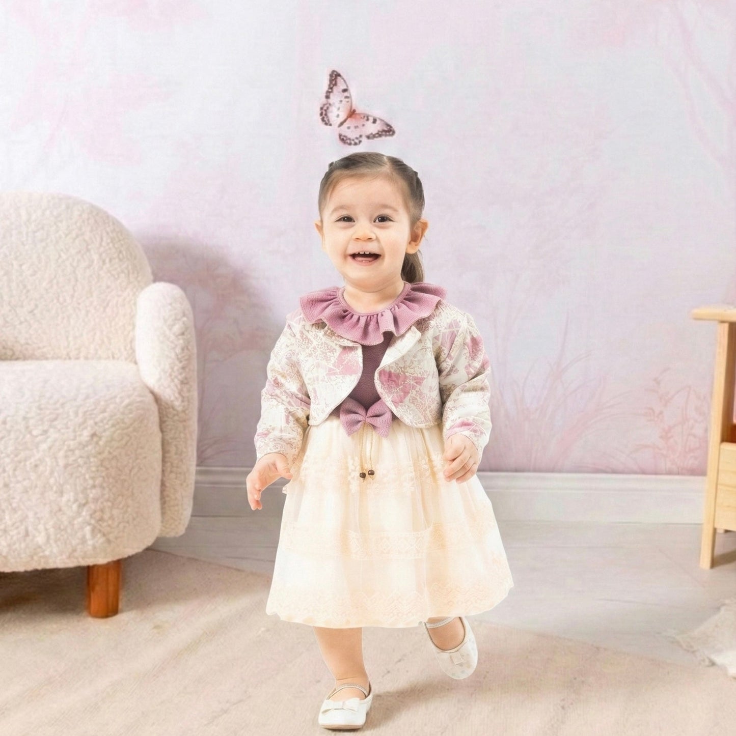 ROBE BEBE ADORABLE RB101 + Bas Collant Cadeau 🎁
